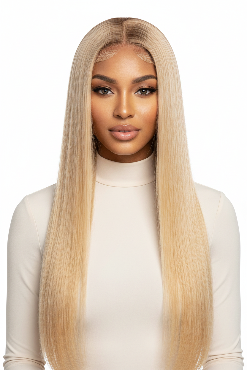 Blonde Straight 13x4 Transparent Lace Front Wig