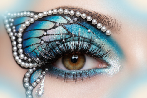 Blue Teal Butterfly Eye