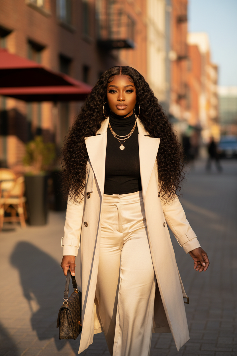 Body Wave Invisible Hairline Wig - Lifestyle