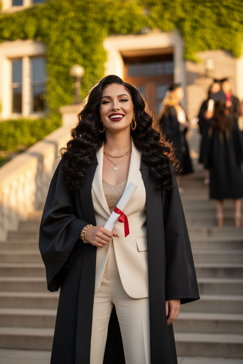 Graduation Glam - White Woman