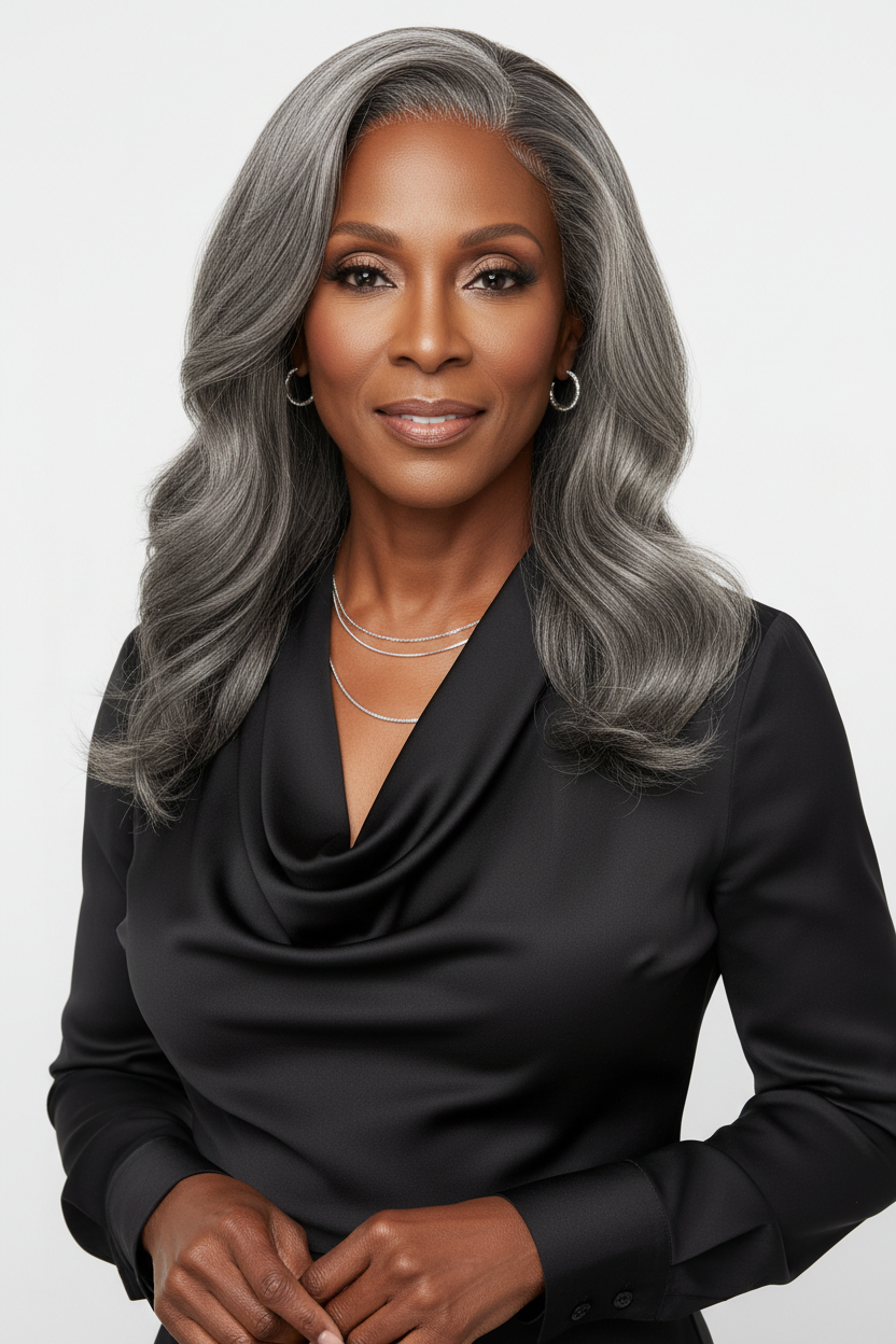 Loose Wave 13x4 Transparent Lace Front Wig (Black and Gray options)